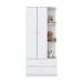 Guarda-Roupa Infantil Amarelinha 2 Portas 2 Gavetas Branco