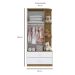 Guarda-Roupa Infantil Amarelinha 2 Portas 2 Gavetas Rústico e Branco