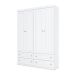 Guarda-Roupa Infantil Mississipi 4 Portas 4 Gavetas Branco