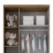 Guarda-Roupa Infantil Pique-Esconde 3 Portas 2 Gavetas Rústico e Branco
