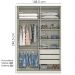 Guarda Roupa Modulado 2 Portas 241x159 cm Seletto Areia Jequitiba Henn