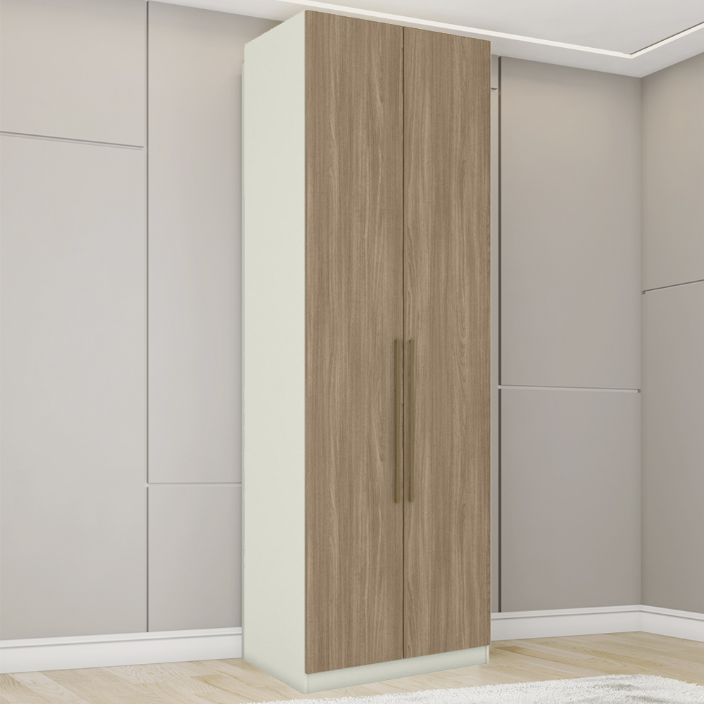 Guarda Roupa Modulado 2 Portas 241x80 cm Seletto Areia Jequitiba Henn