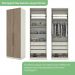 Guarda Roupa Modulado 2 Portas 241x80 cm Seletto Areia Jequitiba Henn