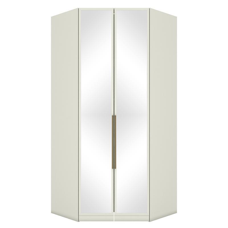 Guarda Roupa Modulado Canto Closet Seletto 2 Portas Areia com Espelho - Móveis Henn