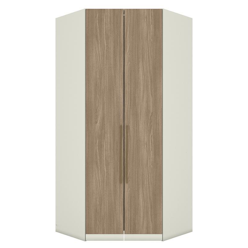 Guarda Roupa Modulado Canto Closet Seletto 2 Portas Areia/Jequitibá - Móveis Henn