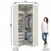 Guarda Roupa Modulado Canto Closet Seletto 2 Portas Areia/Jequitibá - Móveis Henn
