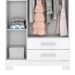 Guarda-Roupa Solteiro Miami Flex 3 Portas 2 Gavetas Branco e Rosa Chá