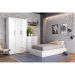 Guarda-Roupa Solteiro Miami Flex 3 Portas 2 Gavetas Branco e Rosa Chá