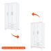 Guarda-Roupa Solteiro Miami Flex 3 Portas 2 Gavetas Branco e Rosa Chá