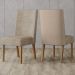 Kit 2 Cadeiras Estofadas Anne Corano Bege Suede Creme Henn