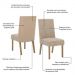 Kit 2 Cadeiras Estofadas Anne Corano Bege Suede Creme Henn