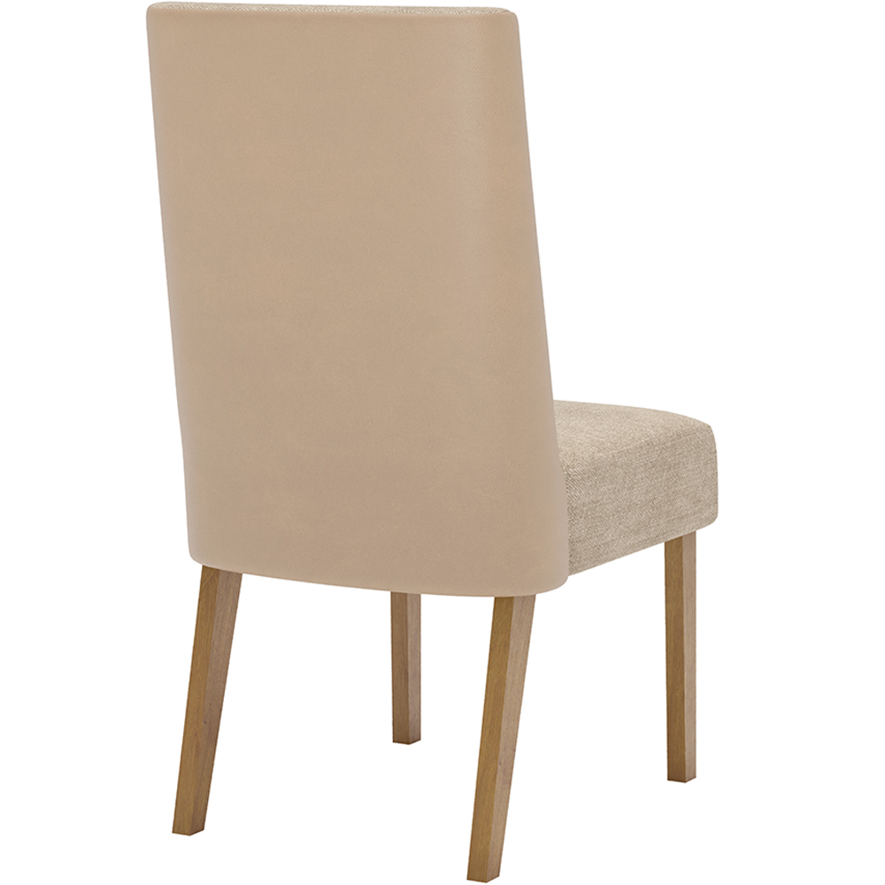 Kit 2 Cadeiras Estofadas Anne Corano Bege Suede Creme Henn