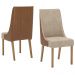 Kit 2 Cadeiras Estofadas Ivy Corano Caramelo Suede Creme Henn