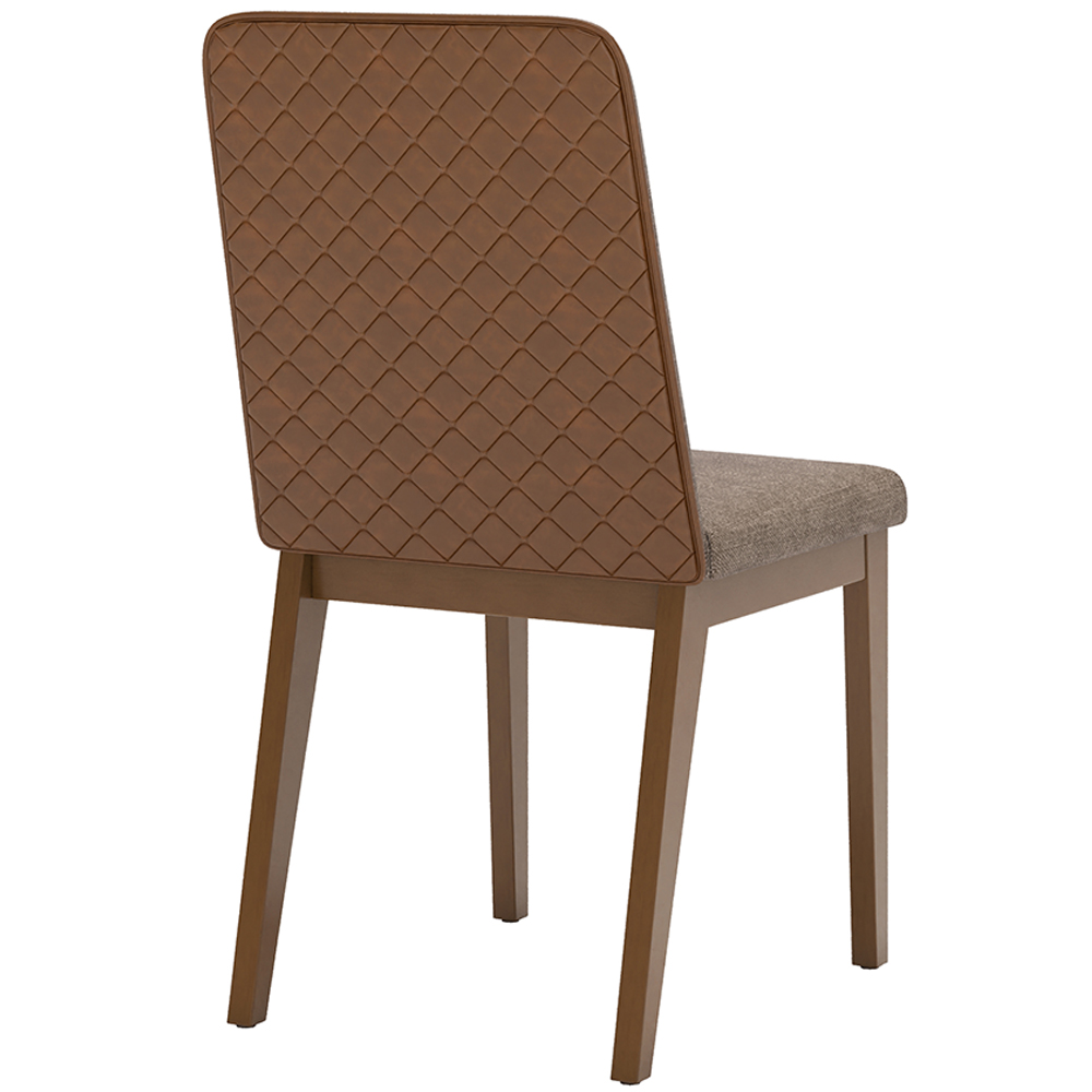 Kit 2 Cadeiras Estofadas Pietra Corano Caramelo Suede Cacao Henn