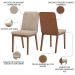 Kit 2 Cadeiras Estofadas Pietra Corano Caramelo Suede Creme Henn