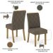 Kit 2 Cadeiras Estofadas Sala De Jantar Vita Suede Bege Henn