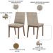 Kit 2 Cadeiras Estofadas Sala de Jantar Elena Suede Creme Henn