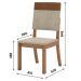 Kit 2 Cadeiras Milla Plus Corano Caramelo Suede Creme Henn