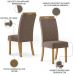 Kit 2 Cadeiras Sala De Jantar Bella Suede Marrom Amendoa Henn