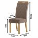 Kit 2 Cadeiras Sala De Jantar Bella Suede Marrom Amendoa Henn