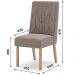 Kit 2 Cadeiras Sala De Jantar Eloa Suede Marrom Amendoa Henn