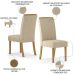 Kit 2 Cadeiras Sala De Jantar Malu Suede Linho Henn