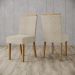 Kit 2 Cadeiras Sala De Jantar Malu Suede Linho Henn