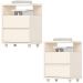 Kit 2 Mesas De Cabeceira 2 Gavetas 48 cm Campeche Off White Henn