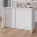 Mesa Bancada Gourmet MDF 146x101 cm C630 Americana Branco Henn