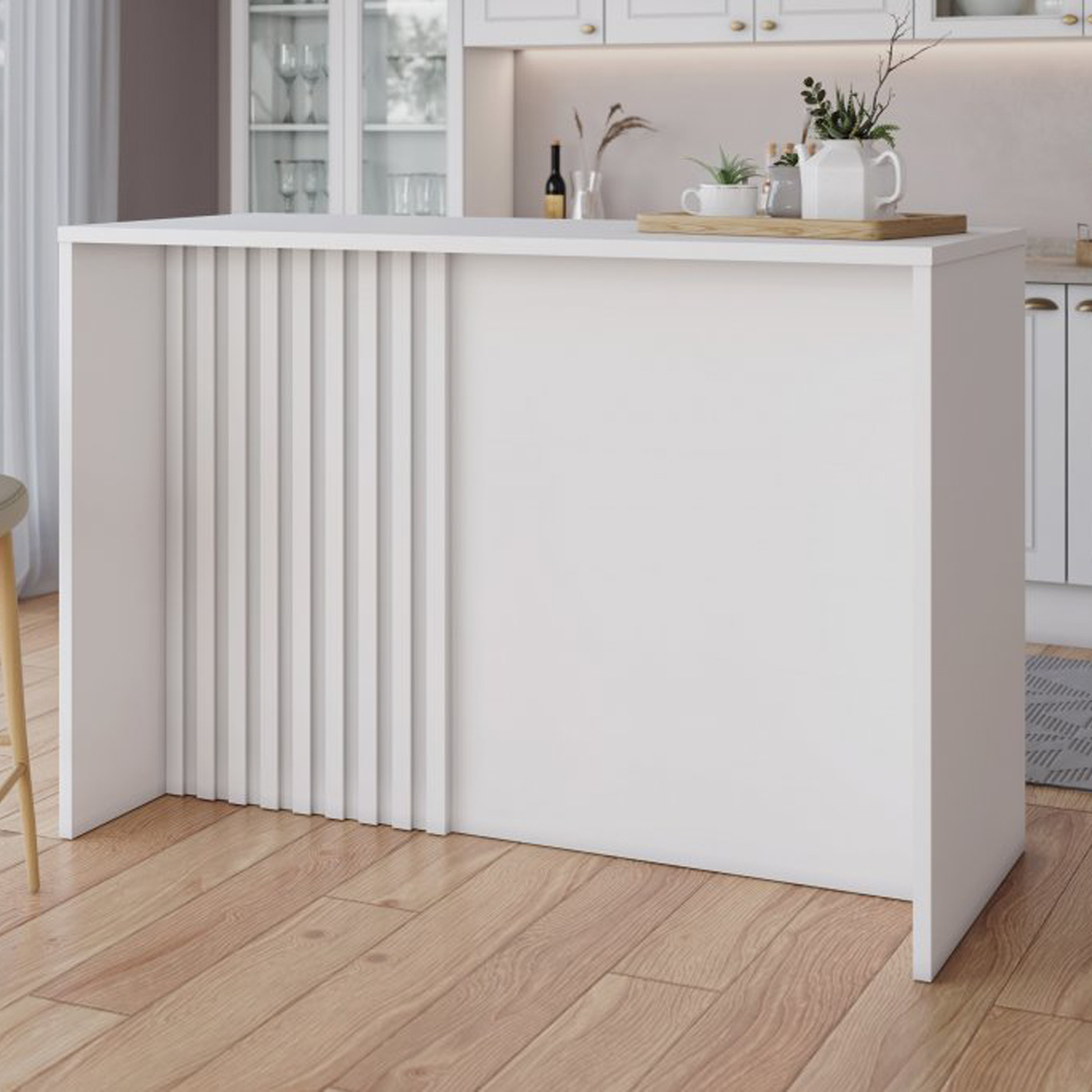 Mesa Bancada Gourmet MDF 146x101 cm C630 Americana Branco Henn