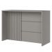 Mesa Bancada Gourmet MDF 146x101 cm C630 Americana Cinza Henn