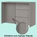 Mesa Bancada Gourmet MDF 146x101 cm C630 Americana Cinza Henn