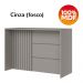 Mesa Bancada Gourmet MDF 146x101 cm C630 Americana Cinza Henn