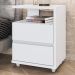 Mesa De Cabeceira 2 Gavetas 48 cm Campeche Branco Henn