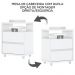 Mesa De Cabeceira 2 Gavetas 48 cm Campeche Branco Henn