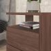 Mesa De Cabeceira 2 Gavetas 48 cm Campeche Castanho Henn