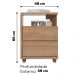 Mesa De Cabeceira 2 Gavetas 48 cm Campeche Jequitibá Henn