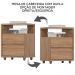 Mesa De Cabeceira 2 Gavetas 48 cm Campeche Jequitibá Henn