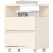 Mesa De Cabeceira 2 Gavetas 48 cm Campeche Off White Henn