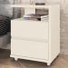 Mesa De Cabeceira 2 Gavetas 48 cm Campeche Off White Henn