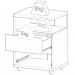 Mesa De Cabeceira 2 Gavetas 48 cm Campeche Off White Henn