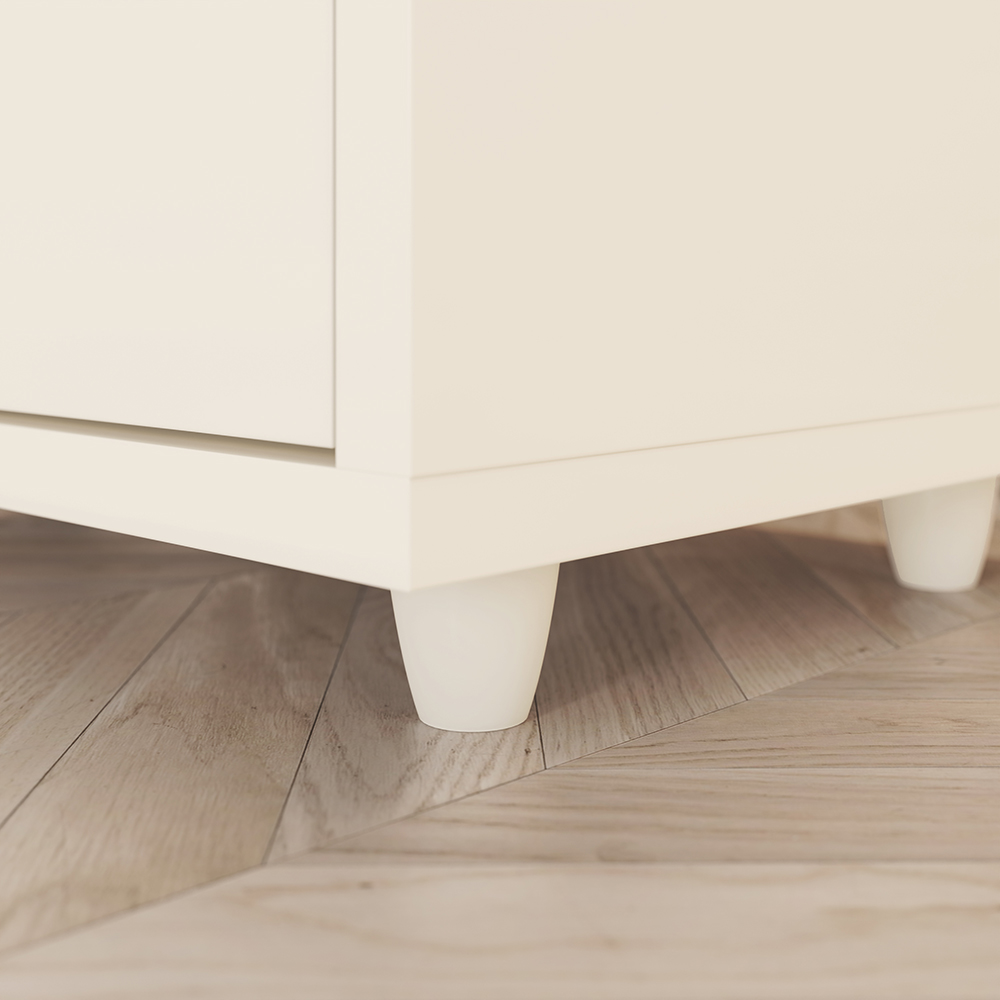 Mesa De Cabeceira 2 Gavetas 48 cm Campeche Off White Henn