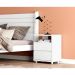 Mesa de Cabeceira Lacy 2 Gavetas Branca