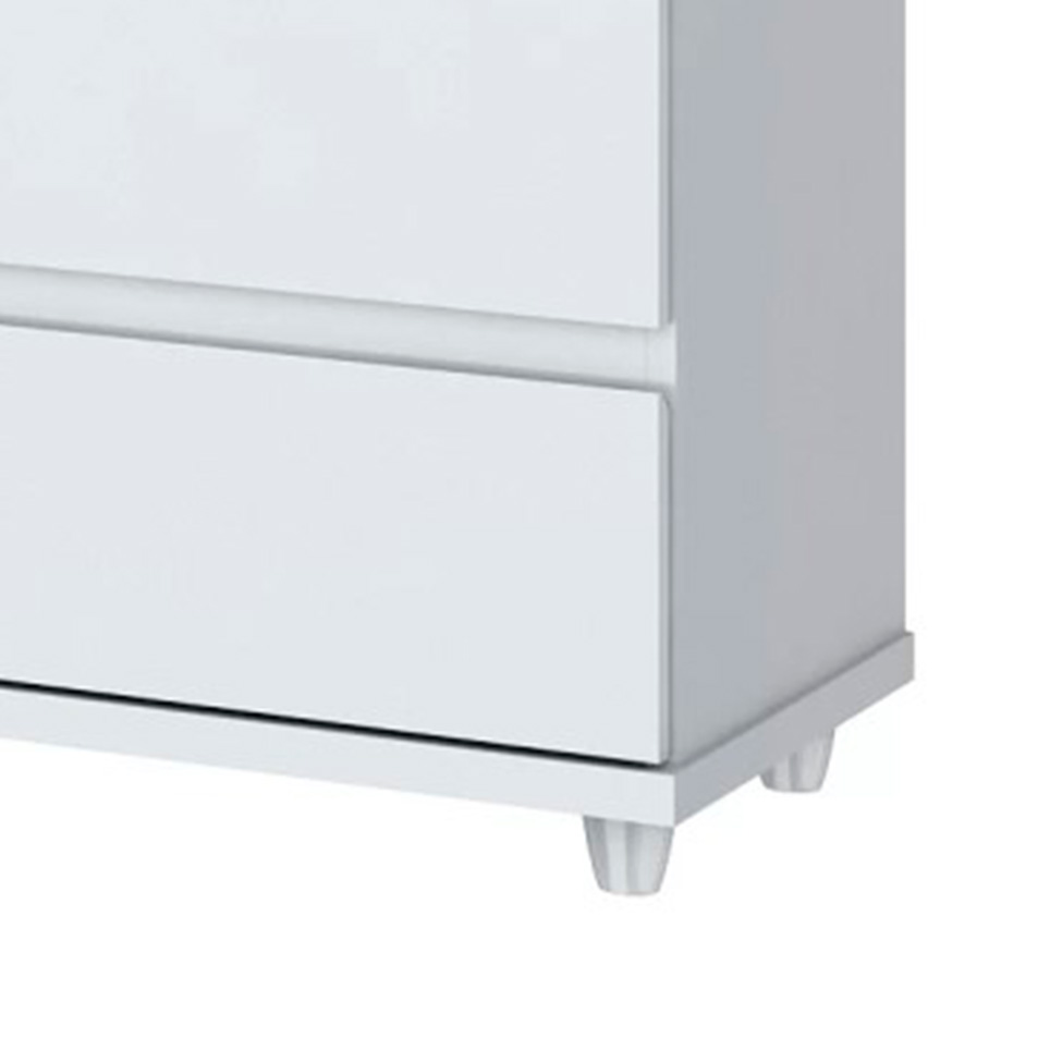 Mesa de Cabeceira Lacy 2 Gavetas Branca