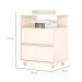 Mesa de Cabeceira Lacy 2 Gavetas Off White