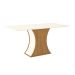 Mesa de Jantar 6 Lugares com Vidro - Luiza Nature / Off White