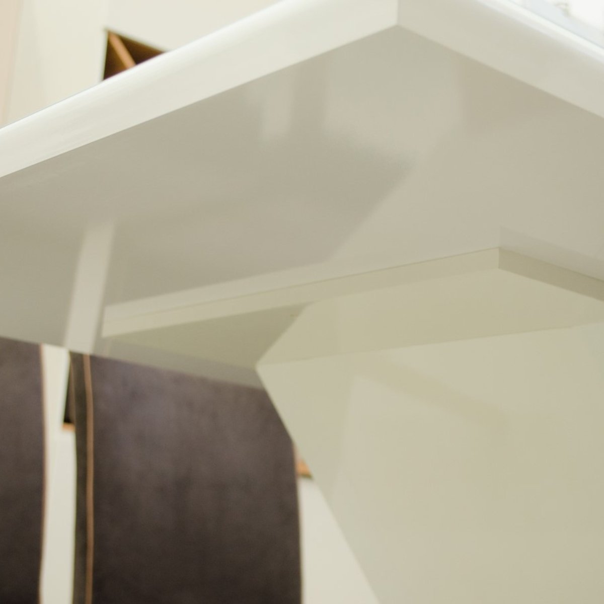 Mesa de Jantar 6 Lugares com Vidro - Luiza Nature / Off White