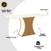 Mesa de Jantar 6 Lugares com Vidro - Luiza Nature / Off White
