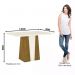 Mesa de Jantar Orus 4 Lugares com Tampo de MDF e Canto Reto 120x80 Nature/Nature/Off White - Móveis Henn