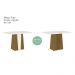 Mesa de Jantar Orus 4 Lugares com Tampo de MDF e Canto Reto 120x80 Nature/Nature/Off White - Móveis Henn
